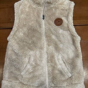 Cream Sherpa Fleece Vest
